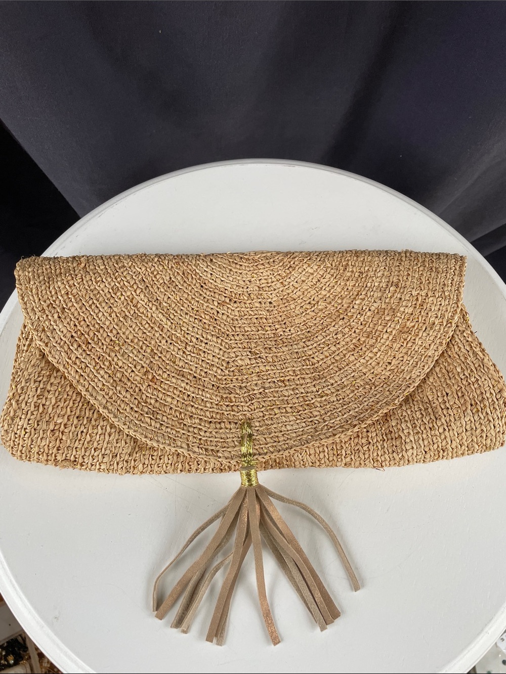 Tommy Bahama Islamora Lux Crochet Raffia Clutch